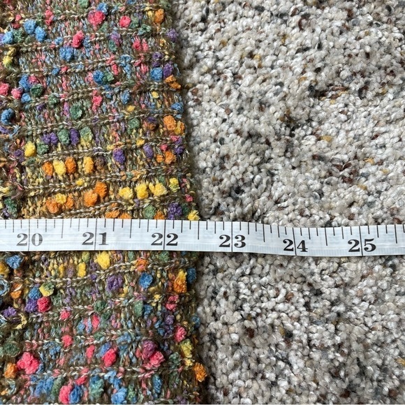 Ee:some Multicolor Speckle Knit One Shoulder Balloon Sleeve Sweater Medium Large - Picture 10 of 10